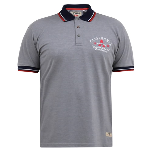 D555 Mersea Piqué-Poloshirt Grau meliert